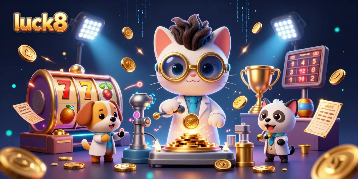 Experience the thrill with luck8 as the mad scientist cat and loyal pup create gold in a vibrant casino world.