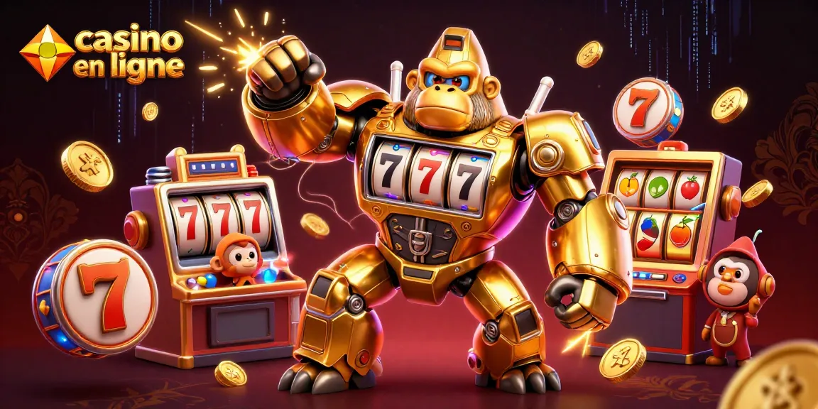 Profitez des jeux captivants de casino en ligne avec notre illustration de mech incroyable.
