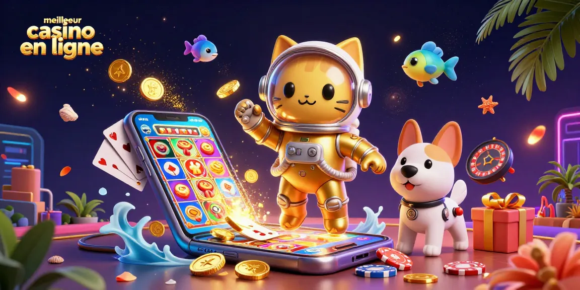 Vivez l'excitation au meilleur casino en ligne avec notre illustration colorée et captivante